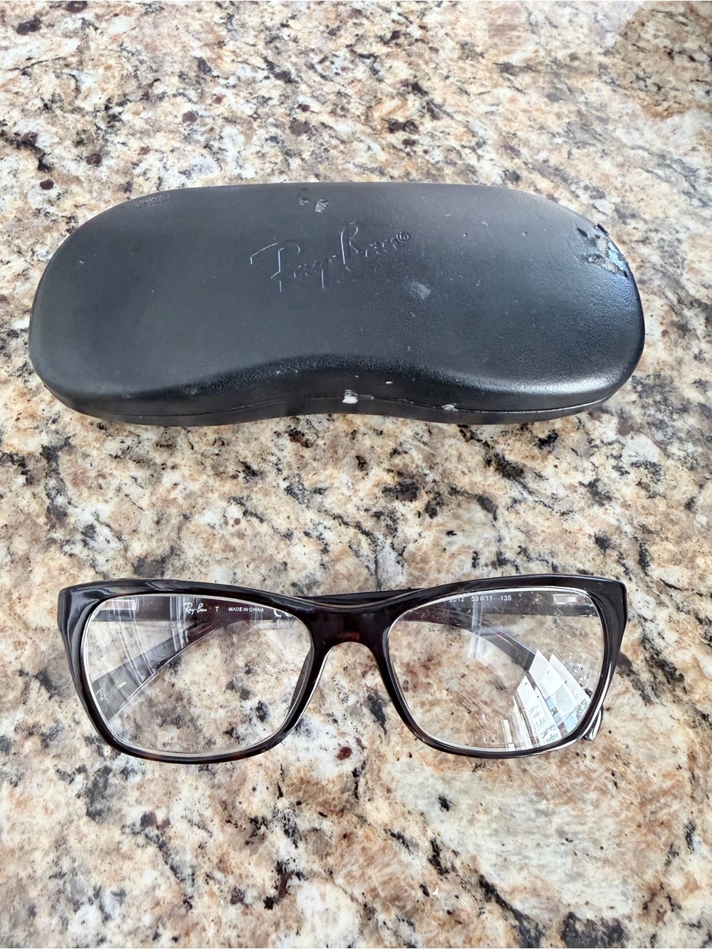 Ray-Ban Dark Tortoiseshell Rectangular Eyeglasses